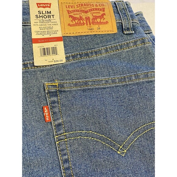 Lot 2 NWT YOUTH KIDS BOYS LEVI'S SLIM SHORTS DRY STRETCH PERFORMANCE SZ 16 (28) - Picture 4 of 16